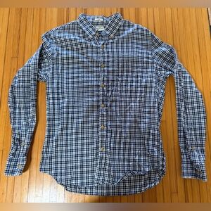 J. Crew Navy Plaid Button Down Shirt